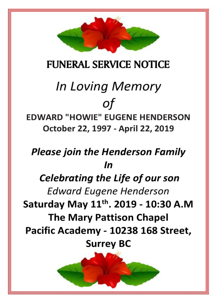 Howie Henderson Celebration of Life